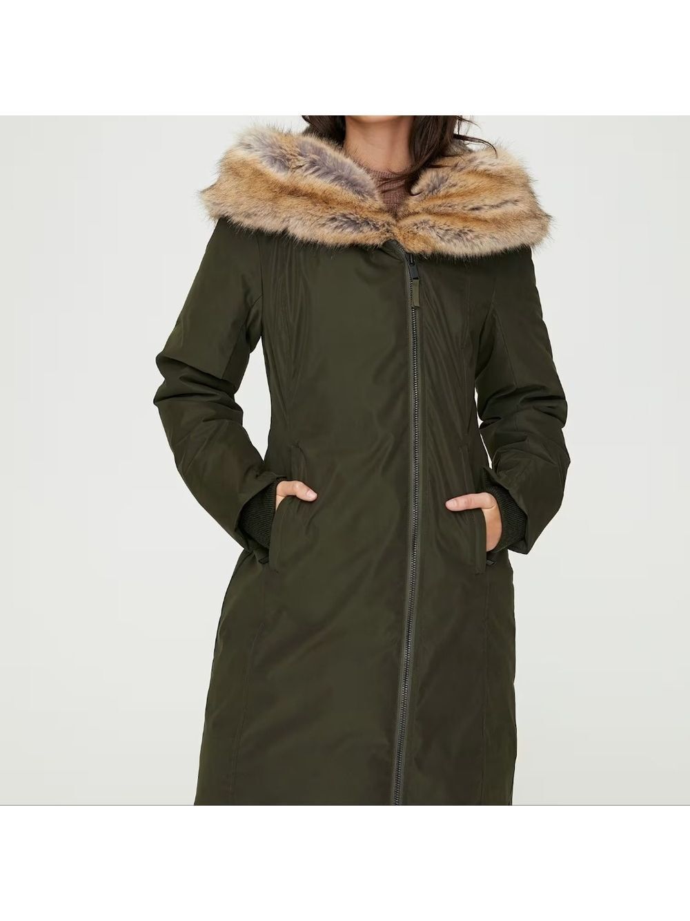 Babaton Gilligan Parka Premium Goose Down in Green - Picture 2 of 16